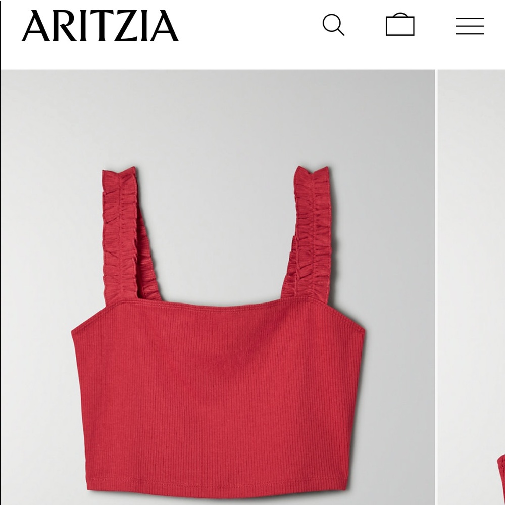 Aritzia Sunday Best Firecracker Tank Red